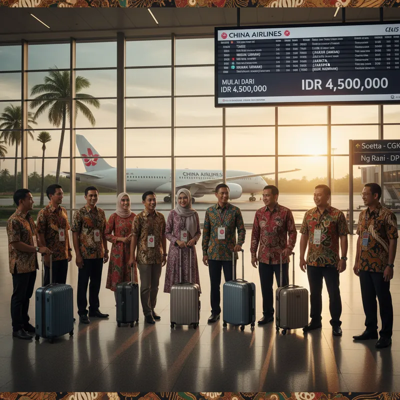 China Airlines (CI) — Rute ex Indonesia, Bagasi Umrah, Layanan