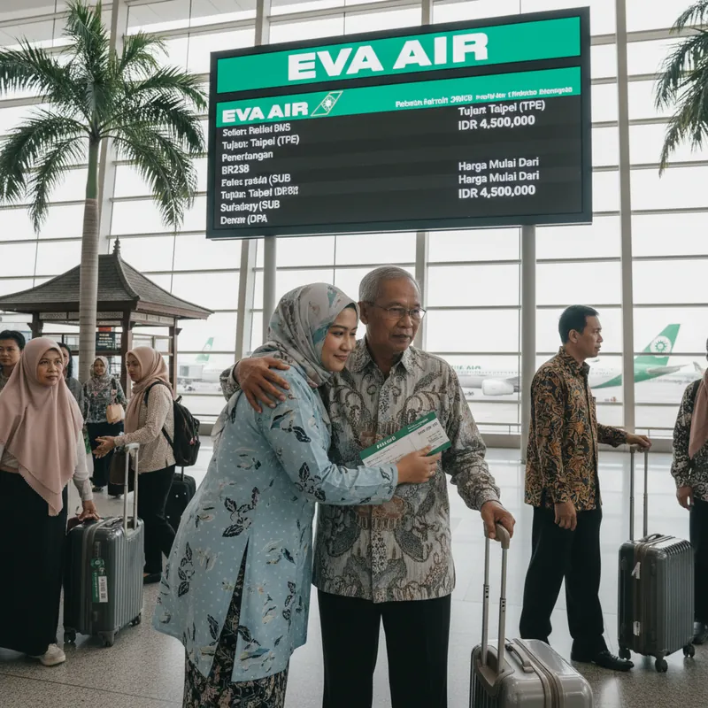EVA Air (BR) — Rute ex Indonesia, Bagasi Umrah, Layanan