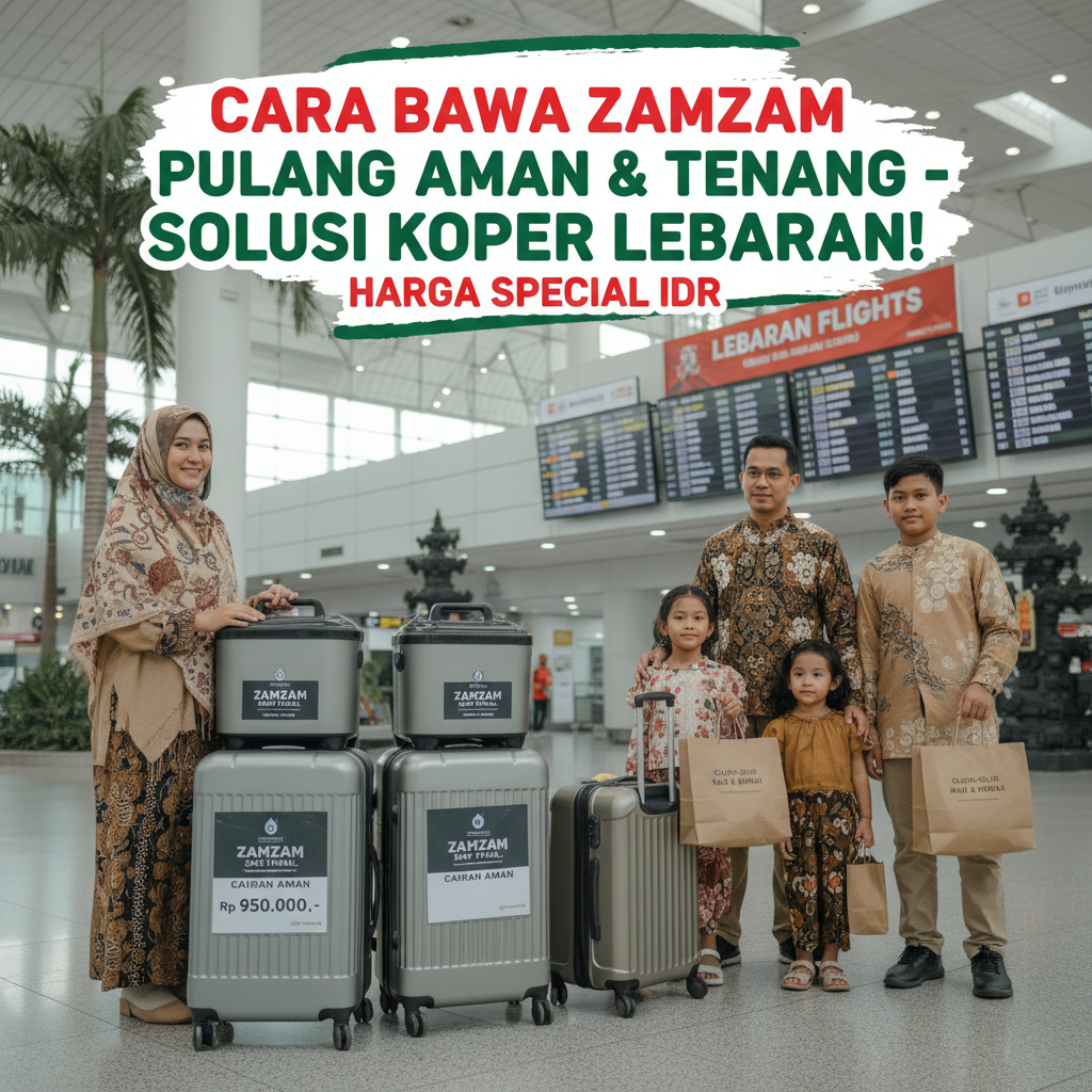 Cara Bawa Zamzam Pulang Umroh 2026: 7 Langkah Koper Anti-Pecah, Kemasan Resmi, dan Aturan IATA