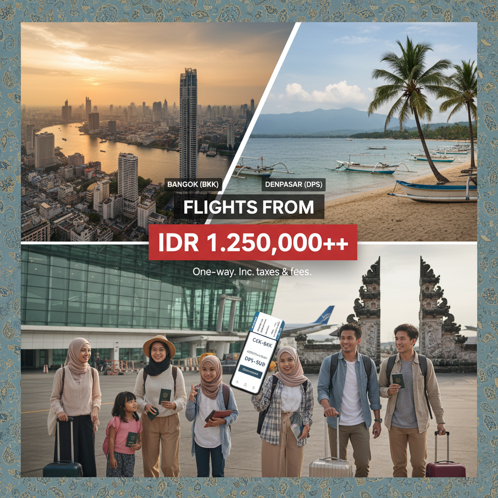 Tiket Pesawat Bangkok ke Denpasar — Jadwal, Maskapai, Harga IDR | 2026