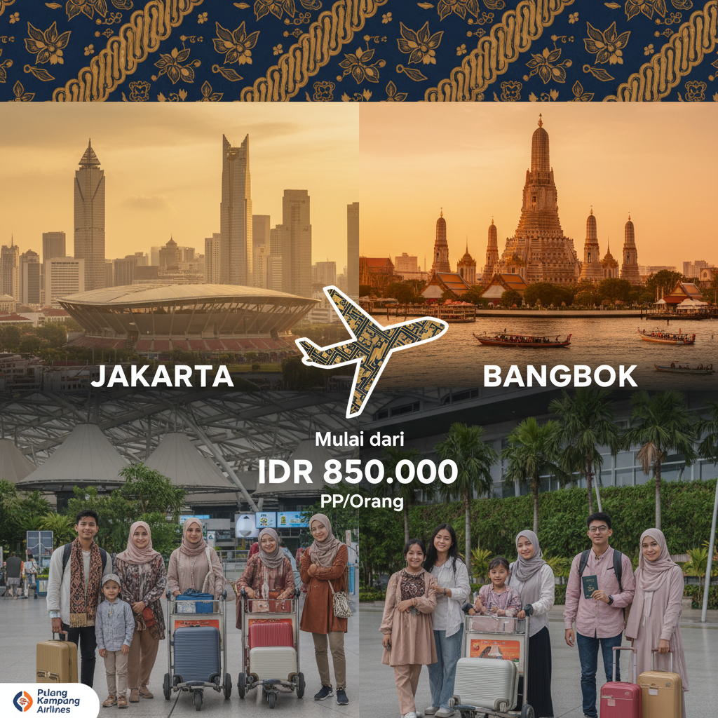 Tiket Pesawat Jakarta ke Bangkok — Jadwal, Maskapai, Harga IDR | 2026