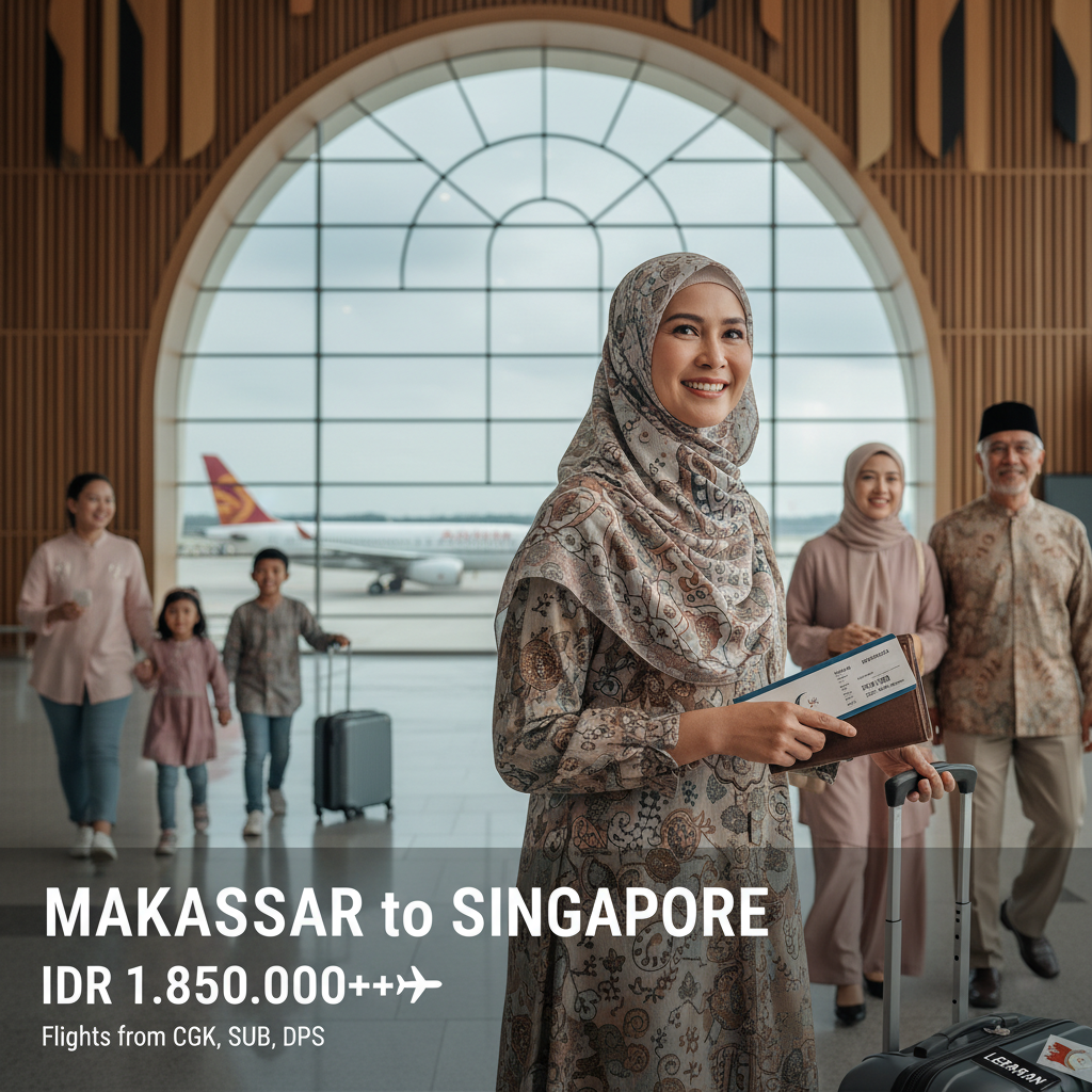 Tiket Pesawat Makassar ke Singapore — Jadwal, Maskapai, Harga IDR | 2026
