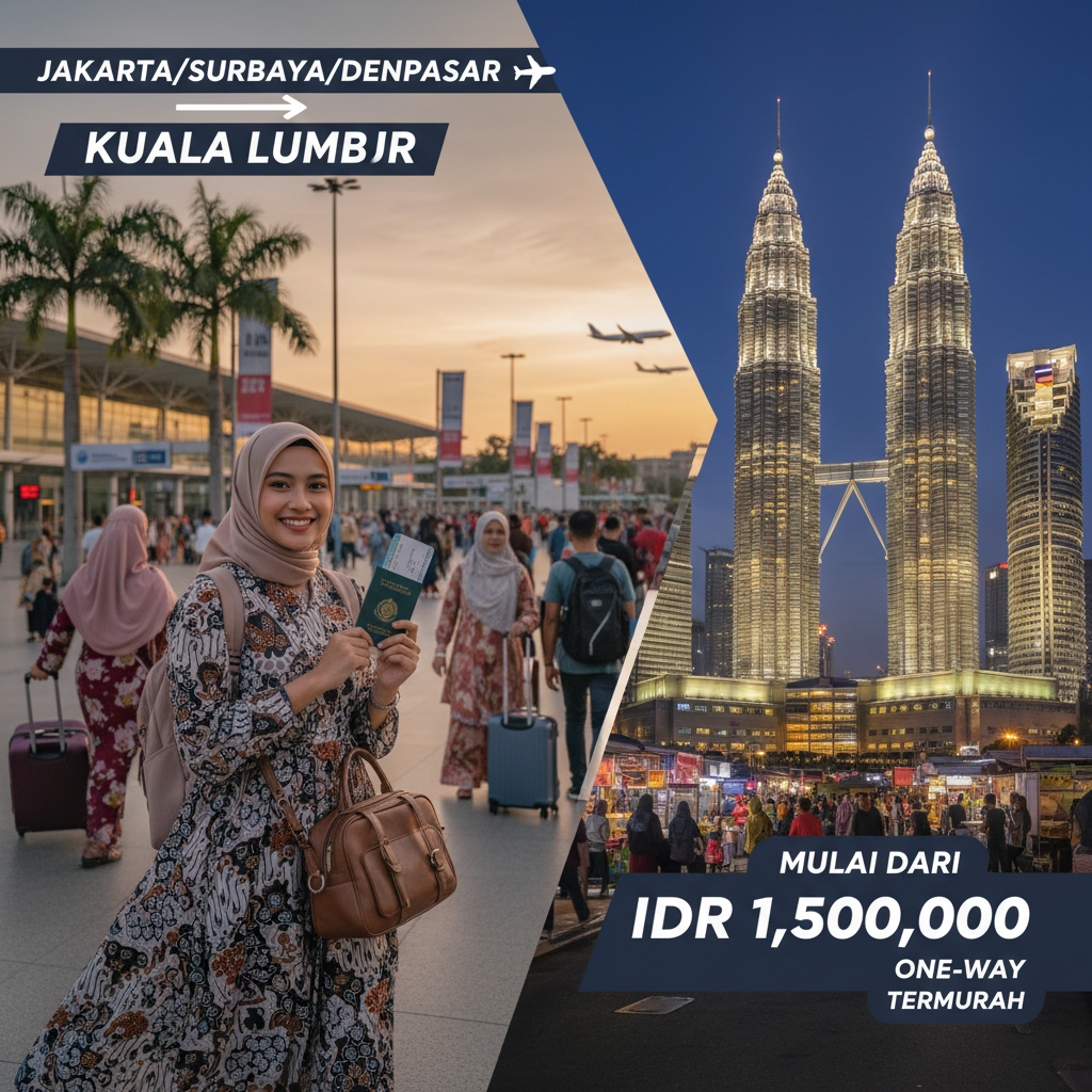 Tiket Pesawat Solo (SOC) ke Kuala Lumpur (KUL) — Jadwal, Harga IDR, Maskapai PMI | 2026