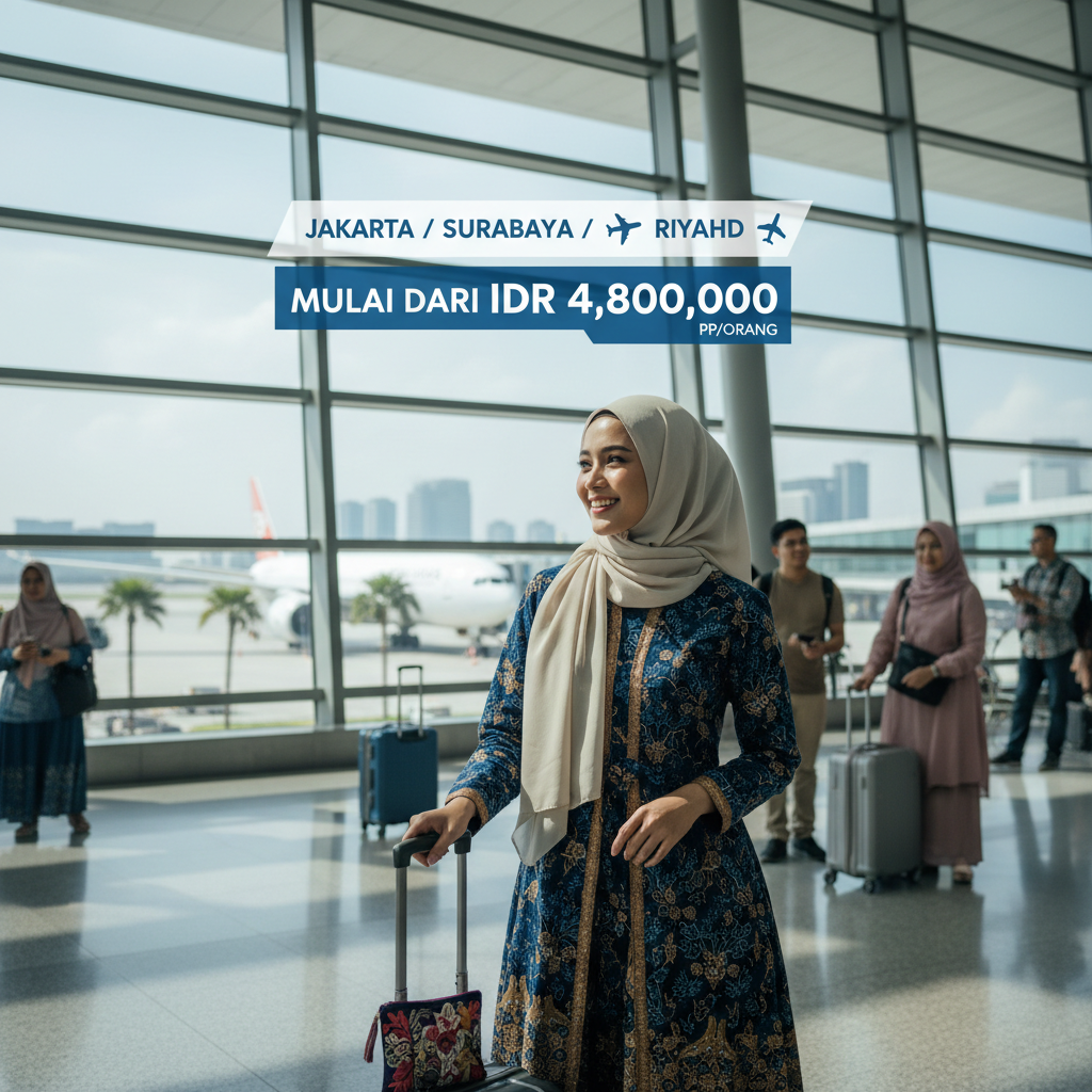 Tiket Pesawat Surabaya (SUB) ke Riyadh (RUH) — Jadwal, Harga IDR, Maskapai PMI | 2026