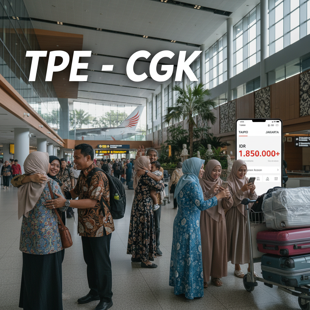 Tiket Pesawat Taipei (TPE) ke Jakarta (CGK) — Jadwal, Harga IDR, Maskapai PMI | 2026