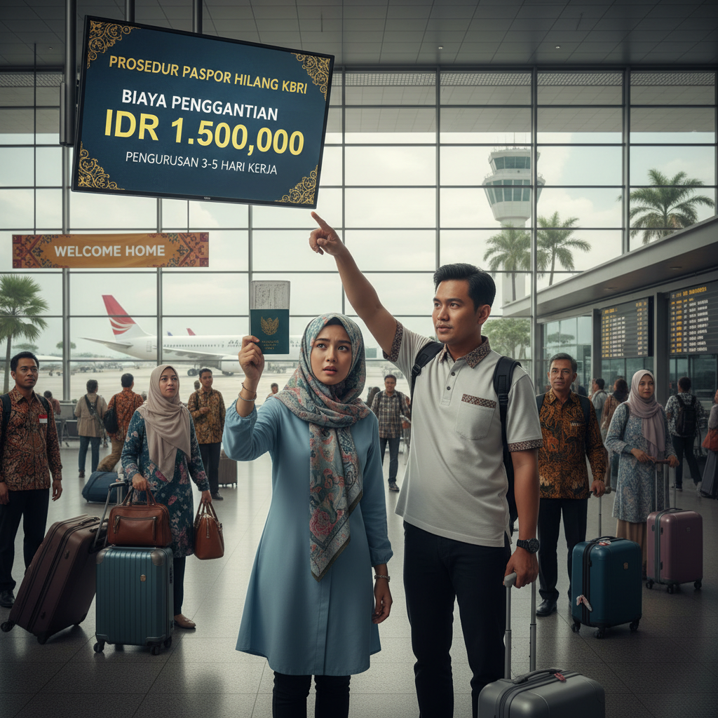 Lost Passport for Indonesian Migrant Workers Abroad: KBRI/KJRI/KDEI Procedure, SPLP, Cost, and Return-Ticket Impact 2026