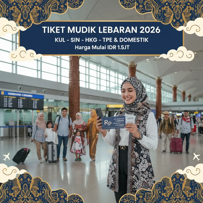 Tiket Mudik Lebaran 2026 dari KL, Singapura, Hong Kong