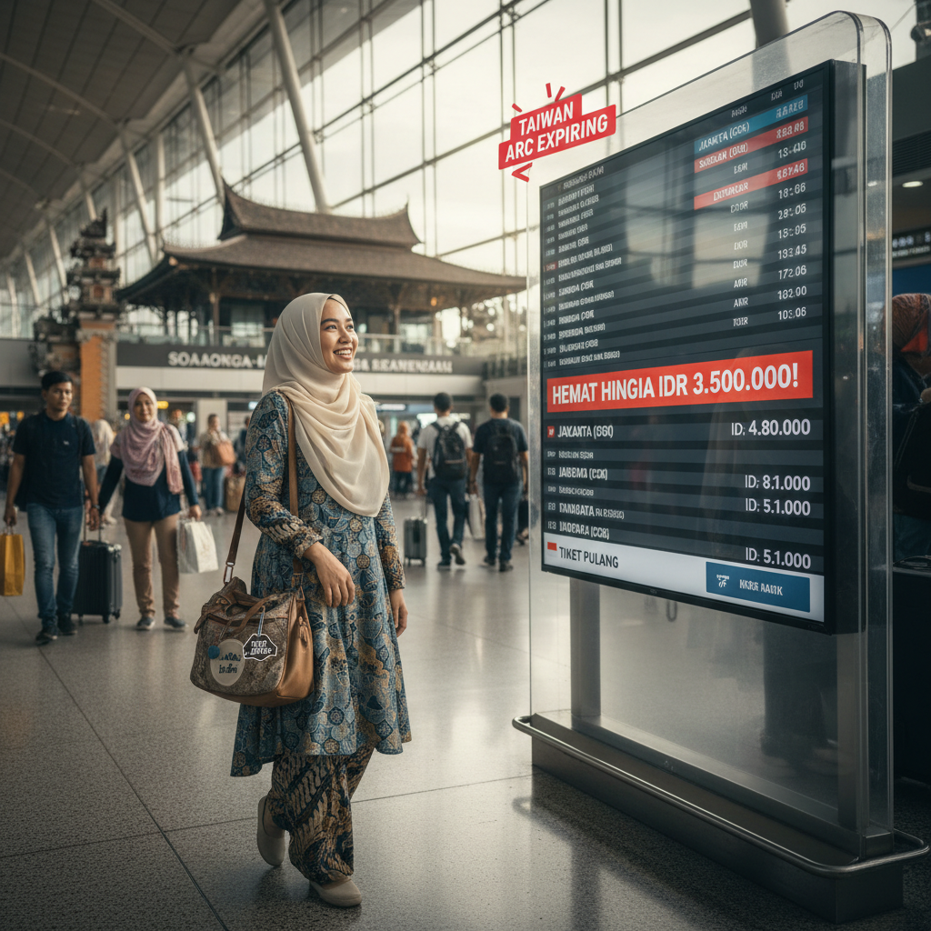 Return Tickets for Indonesian Migrant Workers in Taiwan: ARC About to Expire, When to Book? EVA + China Airlines + KUL Transit Decision Tree 2026